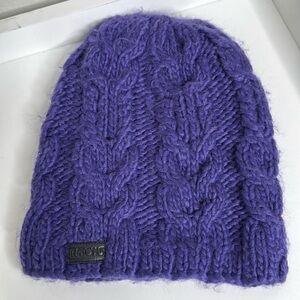 Burton Cable Knit Purple Beanie Hat